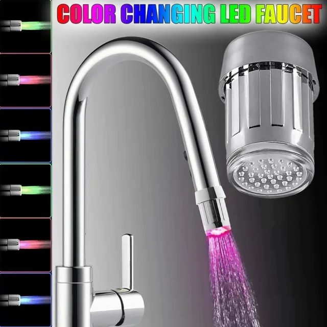 Effortlessly Install LED Tap Faucet Light Enjoy the Vibrant Colors of Water