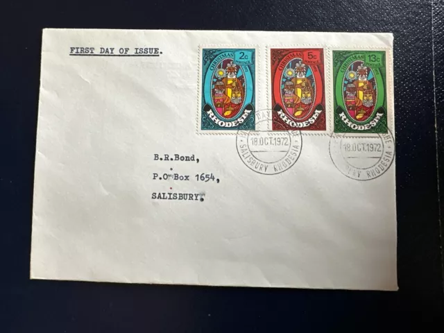 Francobolli - Rhodesia Fdc - Natale 1972 - Inviato Salisbury