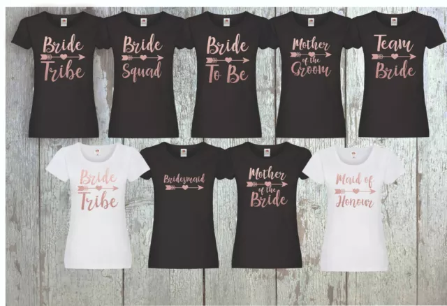 Hen T Shirts Hen Do Party Night Bride Personalised Custom Printed Ladies T-Shirt