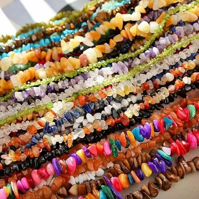 Gemstone Chip Beads For Jewellery Making x50 Loose 4-8mm Freeform Irregular