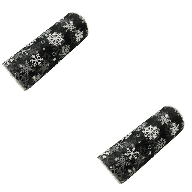 2 stücke 15 cm 10 yards Weihnachten Schneeflocke Tüll Rolle Glitzernde Organza
