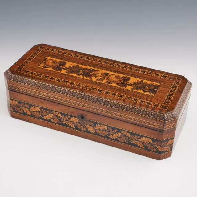 A Fine Tunbridge Ware Glove Box c1870