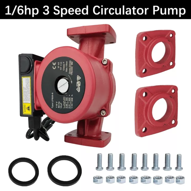 33GPM 3 Speed Circulator Pump Use w/Outdoor Furnaces,Hot water heat,Solar,115V 33GPM 3 Speed Circulator Pump Use w/Outdoor Furnaces,Hot water heat,Solar,115V