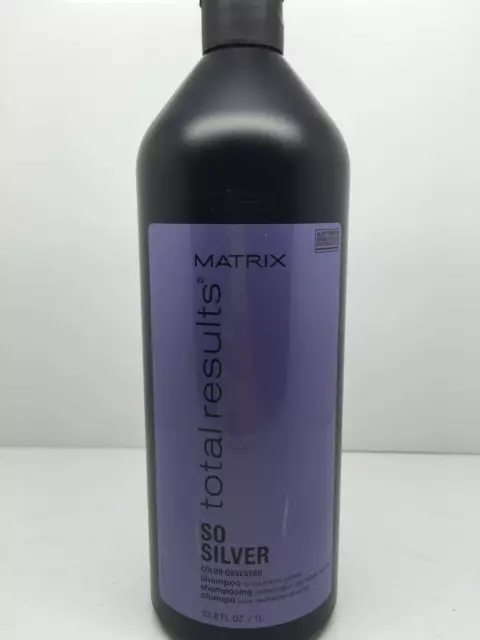 3 x Matrix Total Results So Silver Shampoo 1000ml Professional Use only