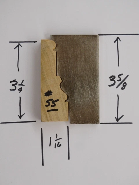 Shaper / Molder Custom Corrugated Back / CB Knives For 1 1/16" x 3 1/4" Casing