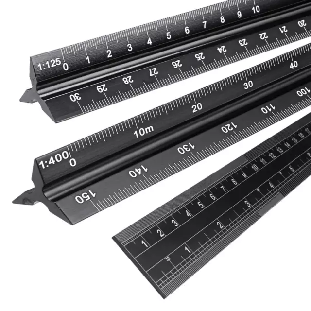 Mr. Pen- Architectural Scale, Scale Ruler, 12 inch, Black, Scale Ruler  Contractor, Architect Scal, Scaling Ruler, Drawing
