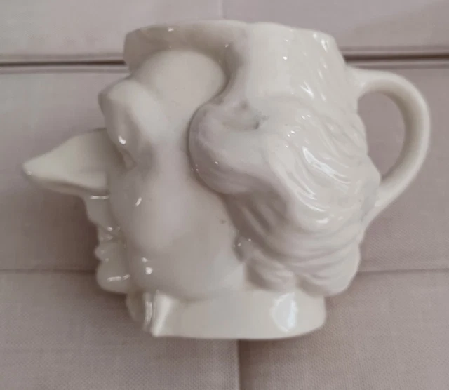 1983 Carlton Ware Fluck & Law tazza bianca Margaret Thatcher stile immagine sputo