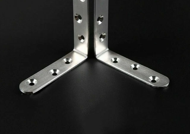 10 Pcs/lot Stainless Steel Full Metal Rigid Corner Bracket Fastener DIY Woodwork 4
