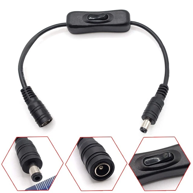 Prise de commutateur de haute qualité 1 pièce 5V-24V prise de canon câble bas
