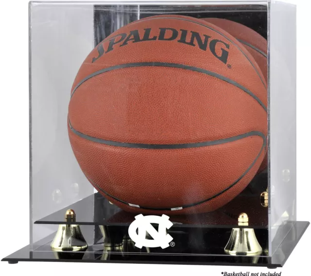 UNC Tar Heels Logo Golden Classic Basketball Display Case w/Mirror Back