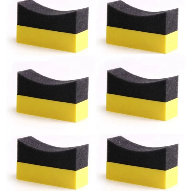 2X(6 PièCes Tampons Applicateurs de Pansement de Contour de Pneu Brillant Coul9)