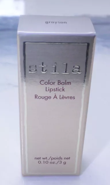 Lápiz labial Stila Color Bálsamo GRISSON Gris Transparente Tono Oscuro Corrector Refrescante Como Nuevo 2