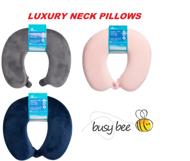 Luxury Premium Memory Foam U Shaped Neck Support Head Rest Cushion Travel Pillow