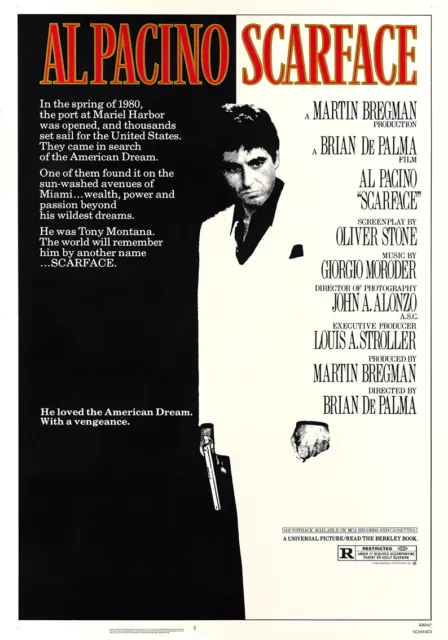 Scarface (1983) Movie Poster Wall Art / 70x50cm / 91,5x61cm / 100x70cm / #315