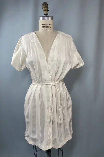 Vintage Beach Cover Up SIZE MEDIUM white sheer ROSE MARIE REID 50s 60s pin up