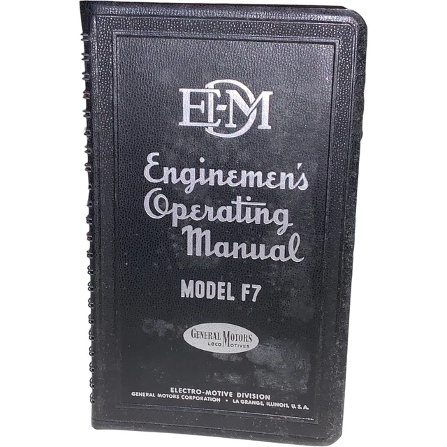 1950 EMD OPERATING MANUAL F7 LOCOMOTIVE GM TRAIN RAILROAD Electro Motive S6B
