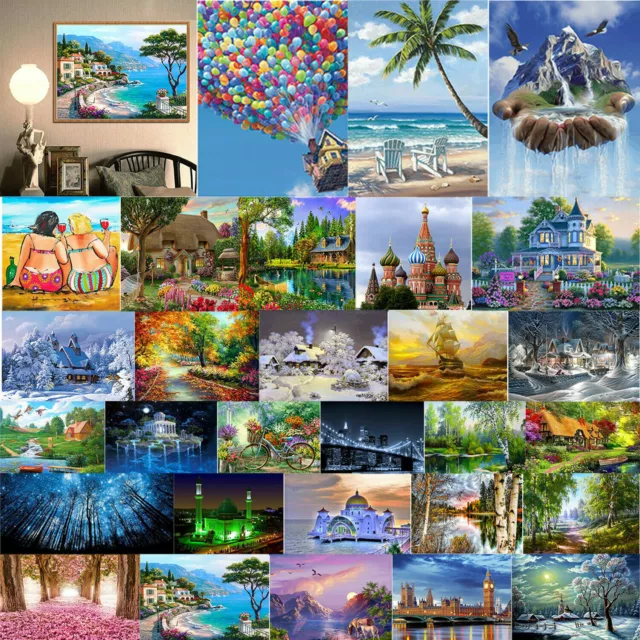 5D Diamond Painting DIY Diamant Kreuzstich Stickerei Malerei Landschaft DE