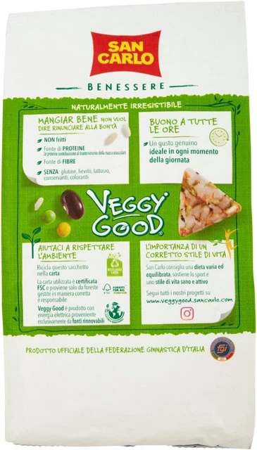 San Carlo Veggy Good Gallette con Riso e Tre Legumi 65g Snack Vegano 3