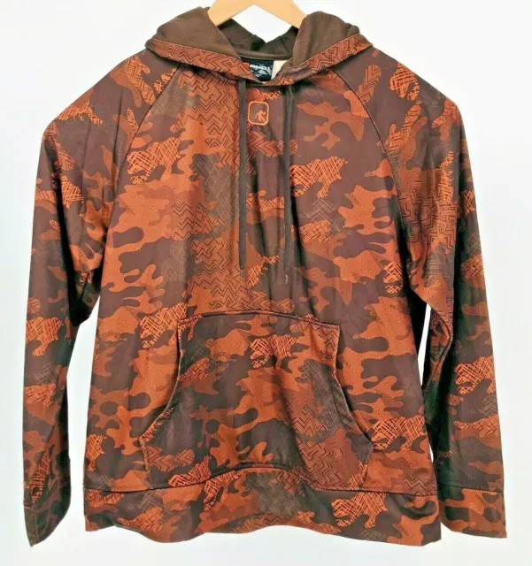 AND1 Hoodie Hooded Warmup Sweatshirt Basketball Camouflage Pullover Men's Large