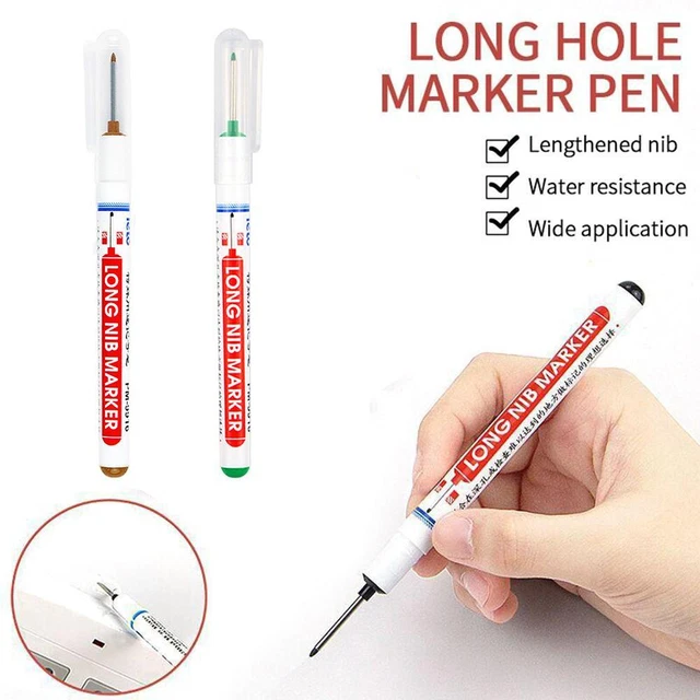 1 x Marcadores de Cabeza Larga Decoración de la Carpintería Pluma Propósito Agujero Profundo - I1M6