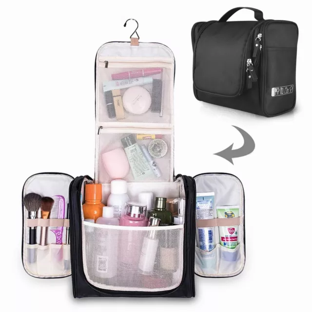 Travel Cosmetic Makeup Bag Toiletry Hanging Zip Organizer Storage Case Pouch New