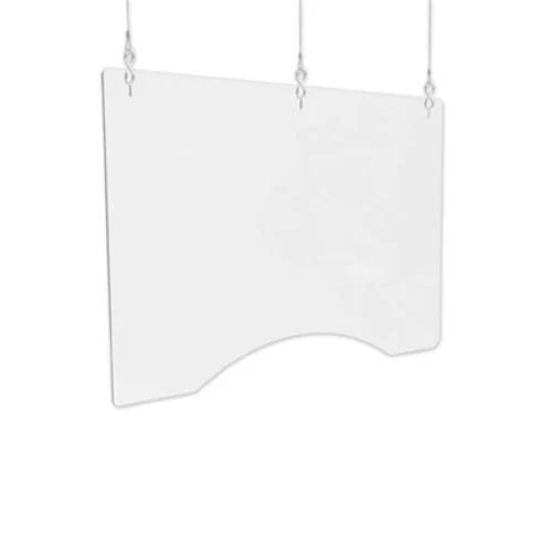 Deflecto PBCHA3624 Hanging Barrier, 35.75" X 24", Acrylic, Clear, 2/carton