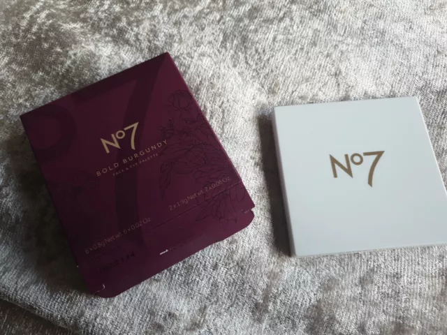 No 7 Bold Burgundy Face And Eye Palette Brand new With Tag