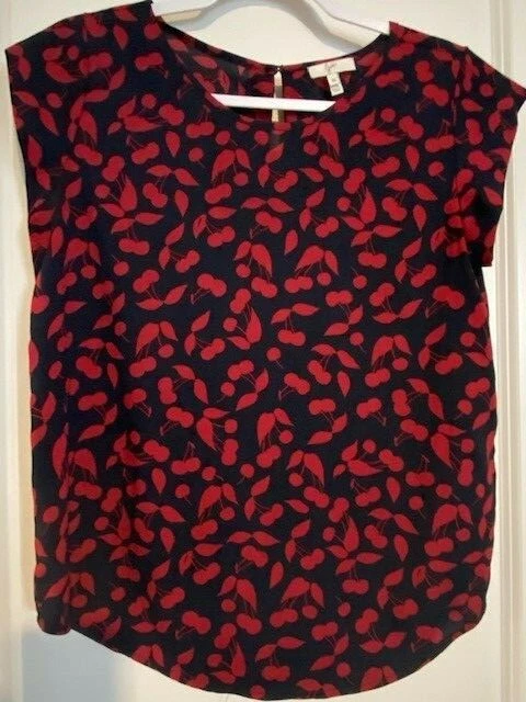 JOIE  Rancher B Cherry Print Top size (XS) extra small