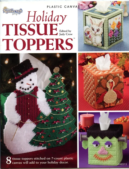 OCHO tapas de tela navideñas - folleto de lona de plástico de Needlecraft Shop-2008