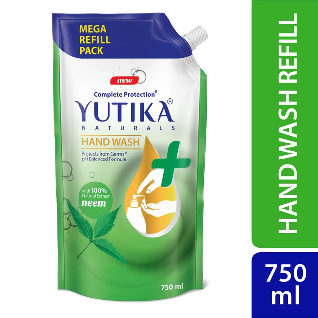 Yutika Naturals protección completa lavado a mano con extractos 100% naturales 750 ml