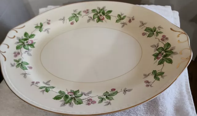 Homer Laughlin Eggshell Georgian Chateau Serving Platter 15.75"x12.1" Cracks