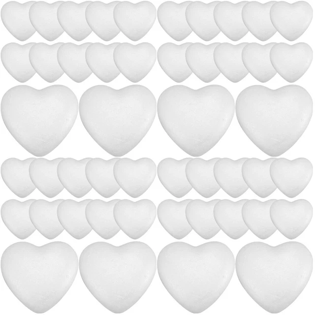 NUOBESTY Lot De 50 Boules De Polystyrène 6 Cm Pour Travaux Manuels Et Modèles Moléculaires Blanc
