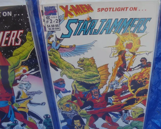 Marvel Comics X-Men Spotlight On Starjammers Complete Set Lot # 1 & # 2 1990 4