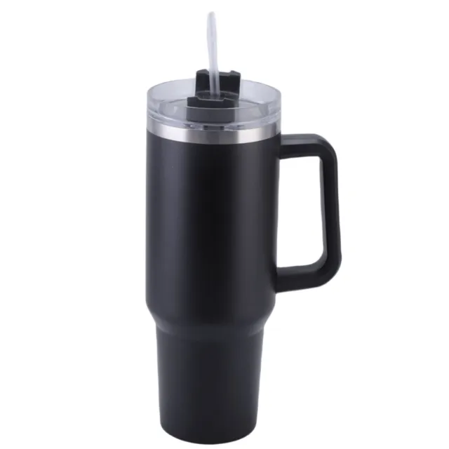 40 oz Tumbler with Handle and Straw Insulated Cup Reusable Stainless Steel Cup