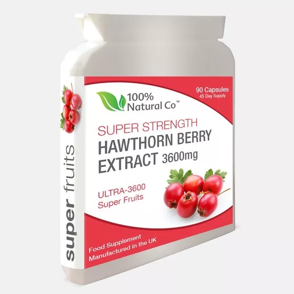 Hawthorn Berry Extract - Anxiety, Blood Pressure - 90 Capsules - 100% Natural