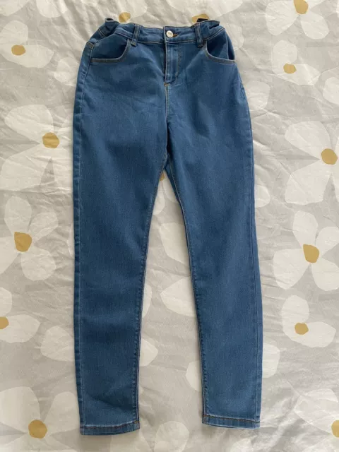 Girls Age 12-13 Skinny Jeans Blue Denim Co Adjustable Waist Primark VGC