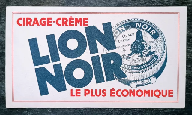 Buvard Publicitaire Lion Noir