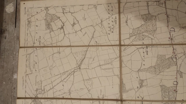 VINTAGE 1860'S FOLDING Maps Of Northumberland-mitford And Rothaley £19. ...