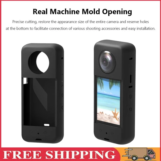Soft Waterproof Panoramic Action Camera Protective Cover for Insta360 X3 (Black)
