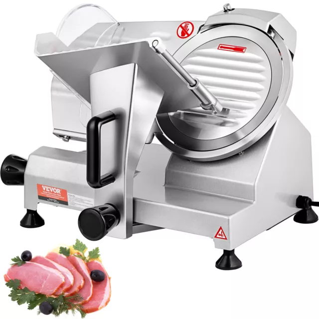 VEVOR Commercial Electric Meat Slicer Deli Food Cutter 8in Blade 200W 350-400RPM