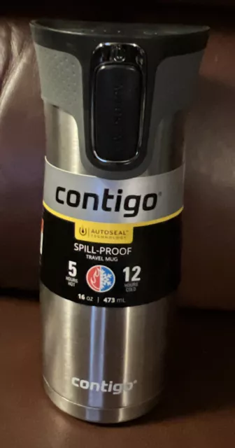 Contigo 16 oz West Loop 2.0 AutoSeal Insulated Stainless Steel Travel Mug Silver