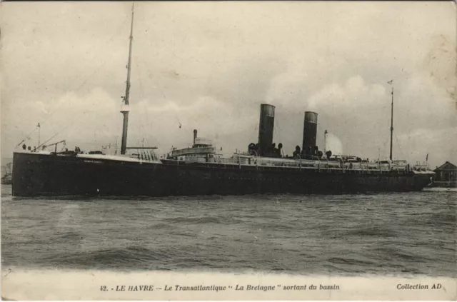 CPA AK Le Transatlantique La Bretagne SHIPS (1203341)
