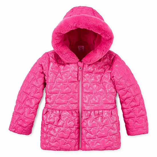 Okie Dokie Toddler Girl 2T Pink Quilted Hooded Jacket Coat MSRP: $74 NEW