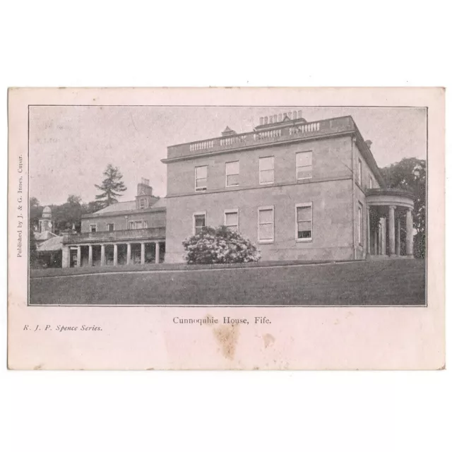 CUNNOQUHIE HOUSE, Letham, Cupar, Fife Postkarte postalisch gebraucht 1910