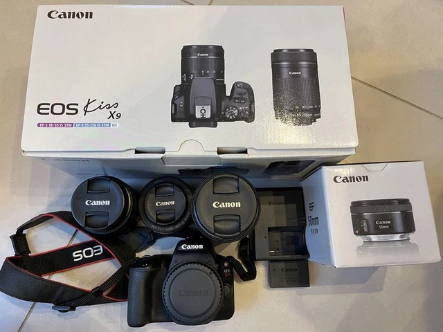 CANON EOS KISS X9 Double Zoom Kit Single Focus Lens 108319