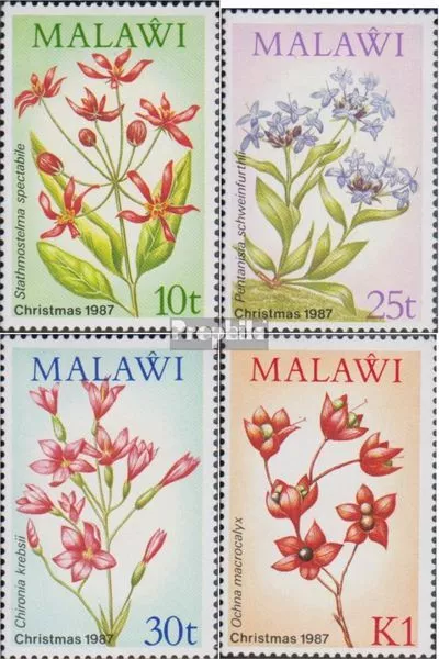 Malawi 489-492 (complete issue) unmounted mint / never hinged 1987 christmas Flo