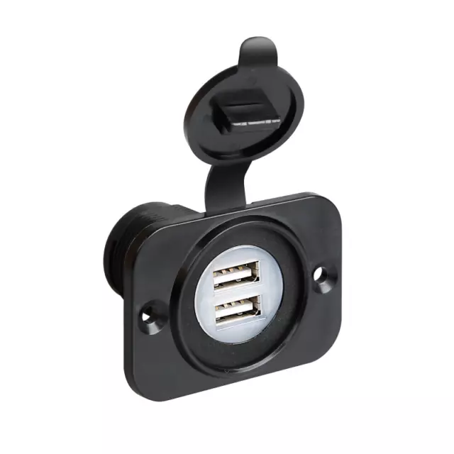 Doppia presa Usb, montaggio ad incasso, 12/24V per auto moto e camion