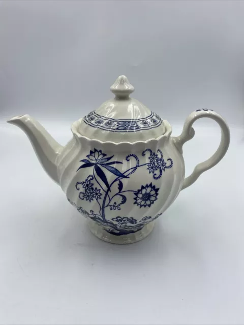 Vintage Johnson Bros Blue Nordic Teapot