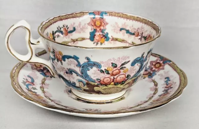 Vintage Royal Stafford Bone China Teacup And Saucer Floral