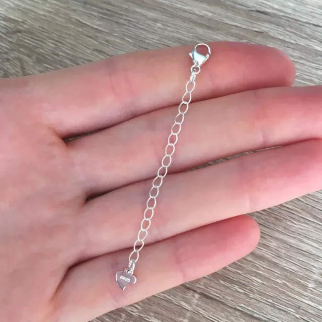 5cm / 10cm, 925 Sterling Silver Necklace Extension Chain Safety Extender Jewelry